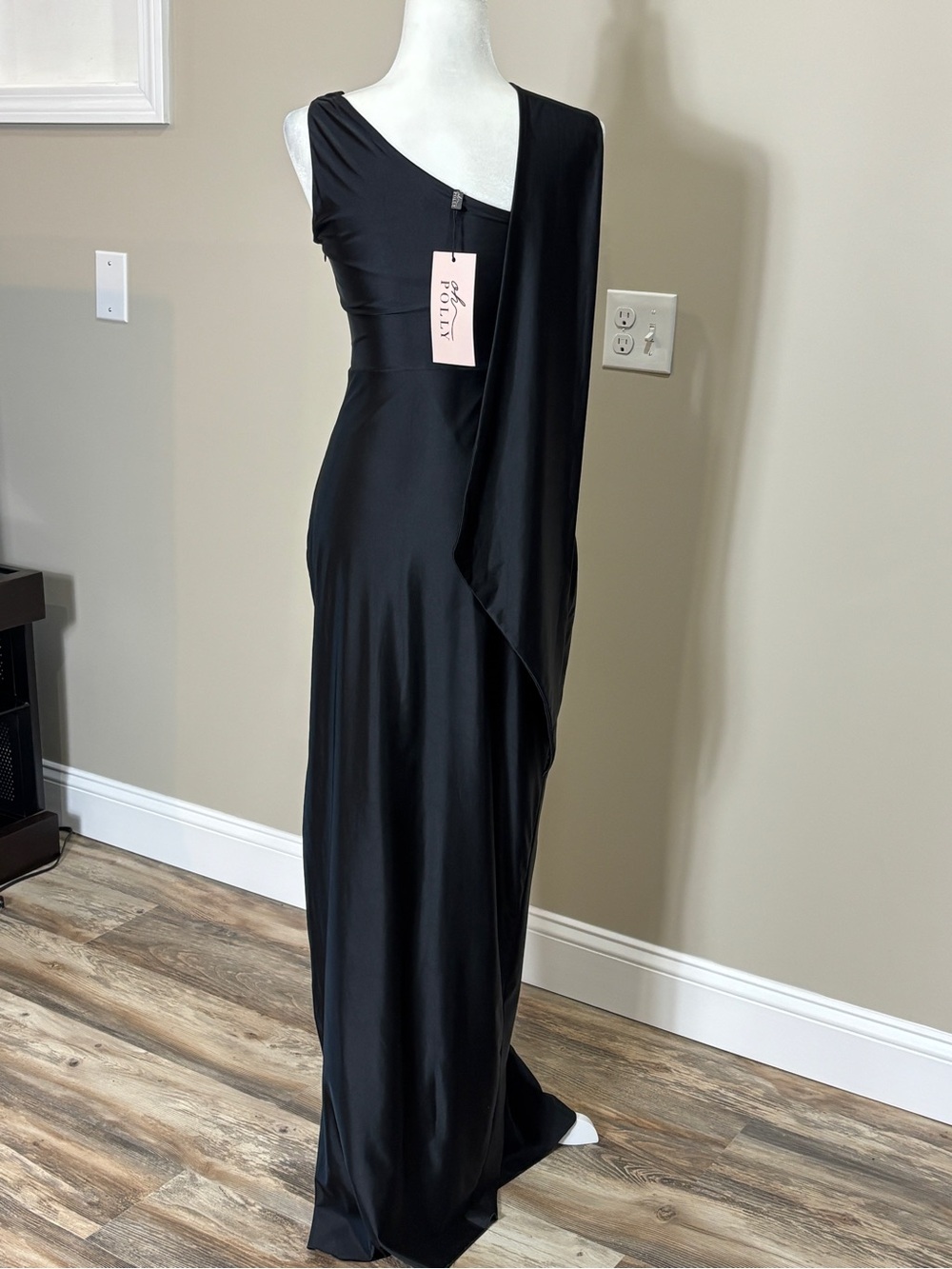 Oh Polly Sheril Asymmetric Scarf-Detail Maxi Dress - Picture 12 of 17